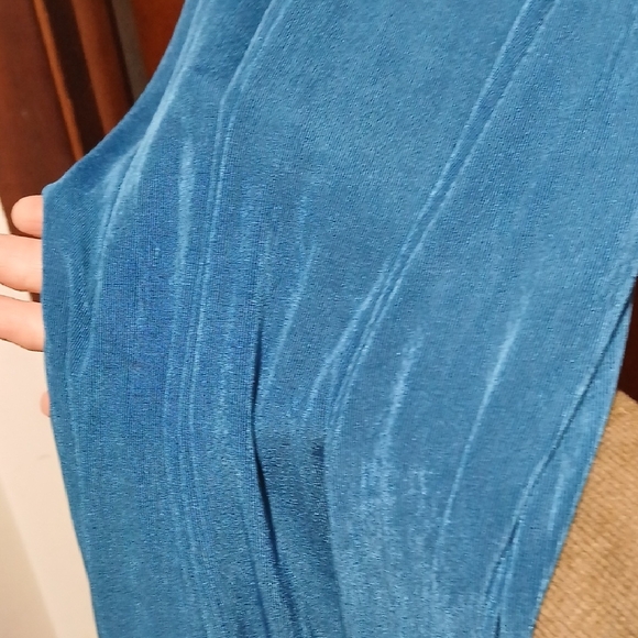 Chicos Teal V-Neck Short Sleeve Midi Dress Size L - Picture 6 of 6